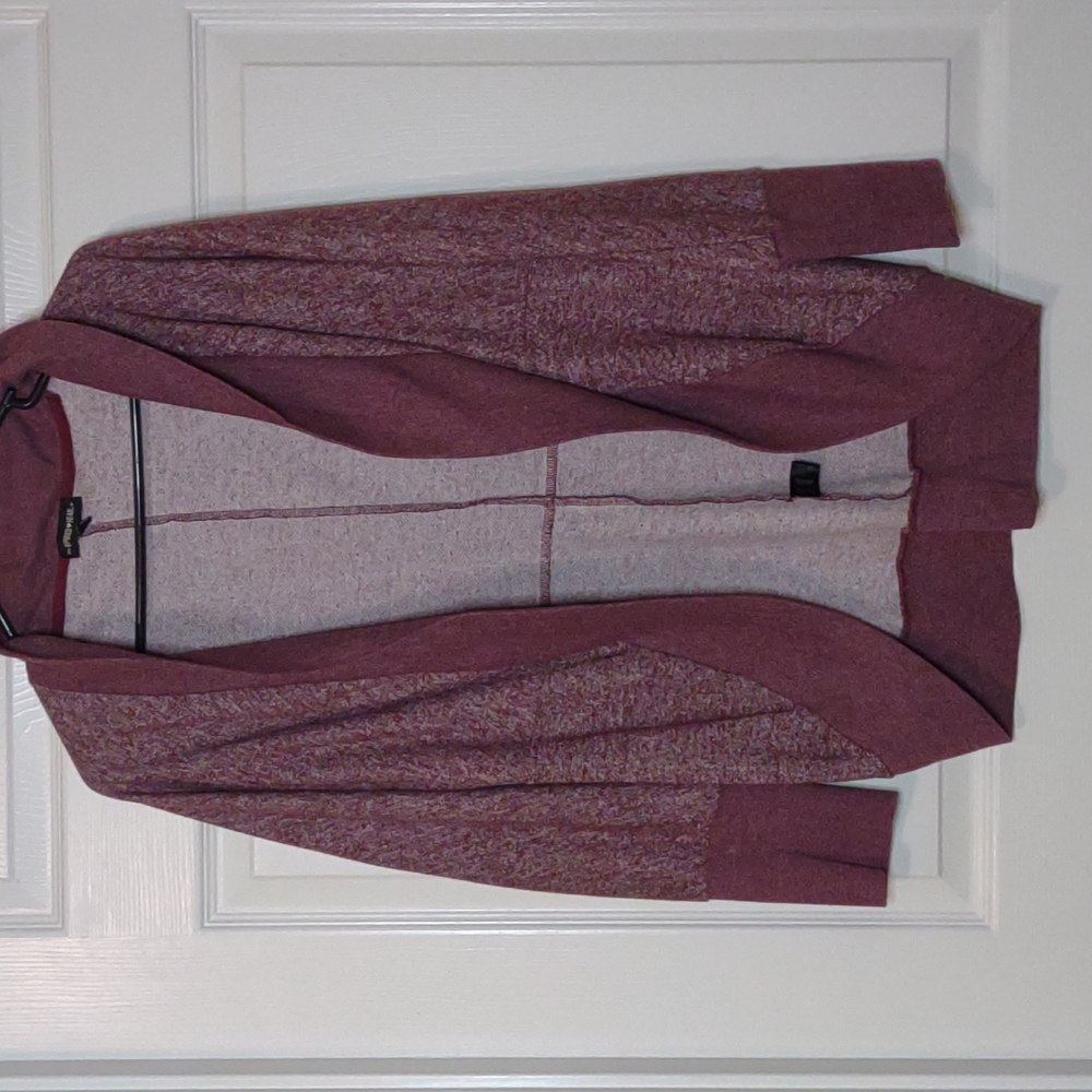 Inspired Hearts M/L Cardigan, Maroon, Heathered